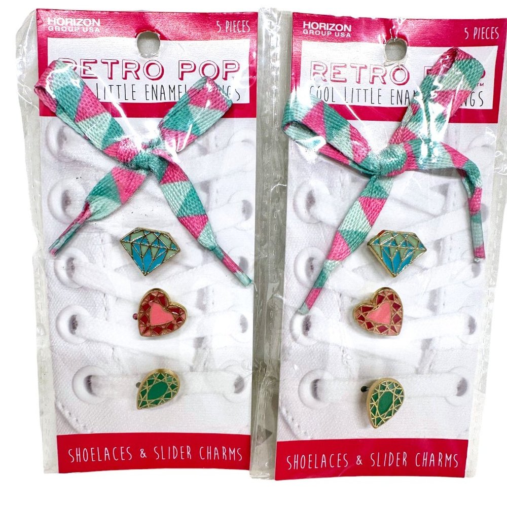 Retro Pop Jewels Shoelaces & Slider Charms